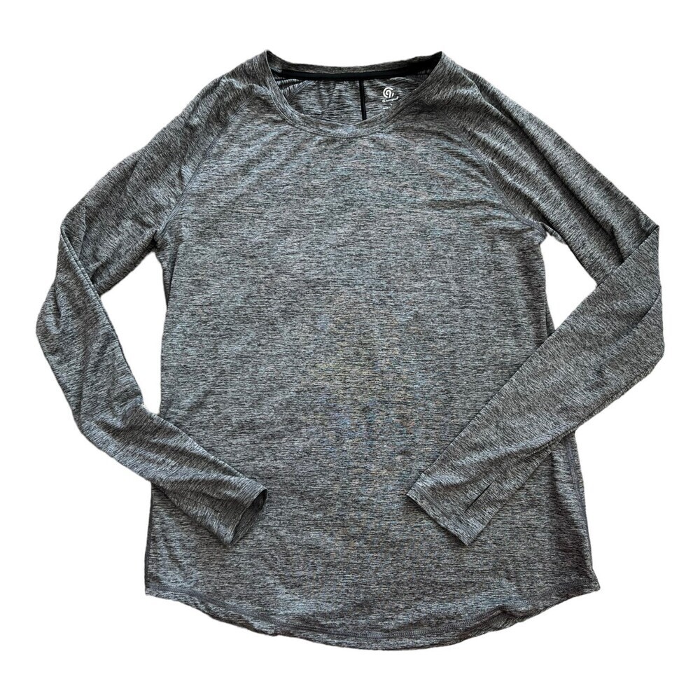 Champion Gray Heathered Long Sleeve Tee L